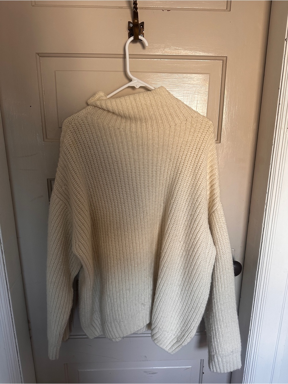 Anine Bing Cozy Cream Oversized Turtleneck Sweater - Women